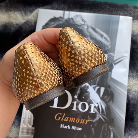 Used Devi Kroell snakeskin animal print leather flats. Size 39 1/2 - Picture 5 of 6